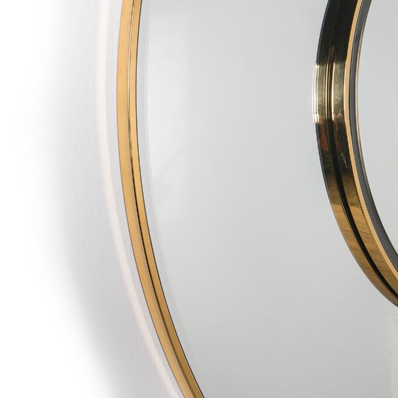 Mirror 120X4X120 Glass Metal Golden - image 51843
