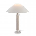 Table Lamp Without Lampshade 13X13X52 Methacrylate Marble White Metal Silver