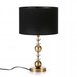 Table Lamp Without Lampshade 13X13X33 Metal Golden Acrylic Transparent