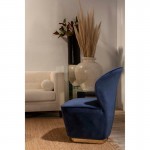 Armchair 60X66X85 Fabric Velvet Blue