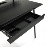 Schreibtisch 120X70X91 Holz Schwarz/Metall Schwarz