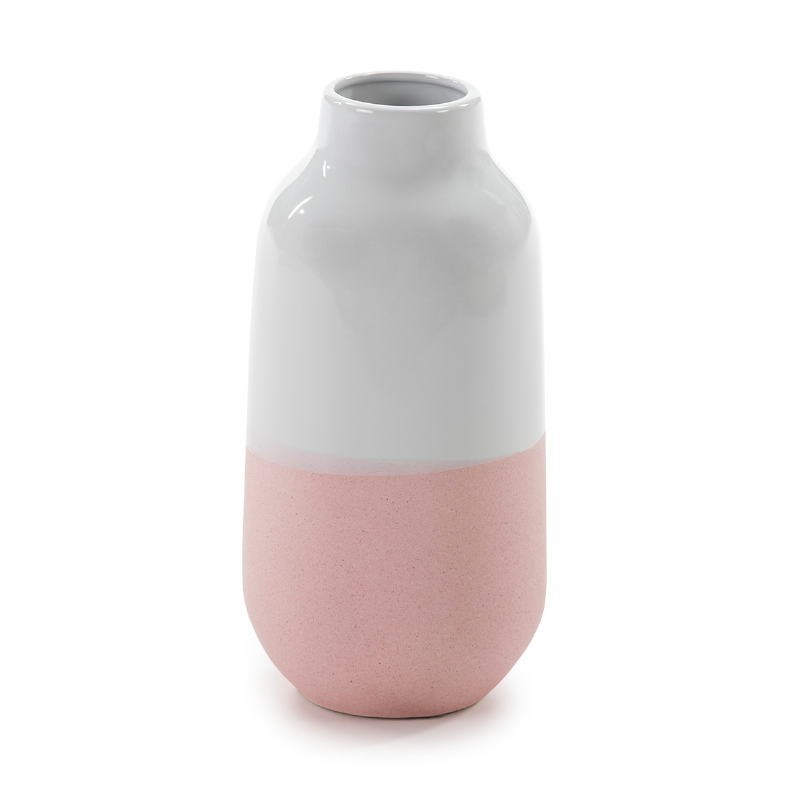 Urn 15X15X30 Ceramic White Pink - image 52205