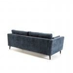 3-Seater Straight Sofa 216X90X85 Fabric Blue