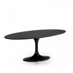 Table basse 120x60x42 cm Marbre Noir Fibre de verre Noir