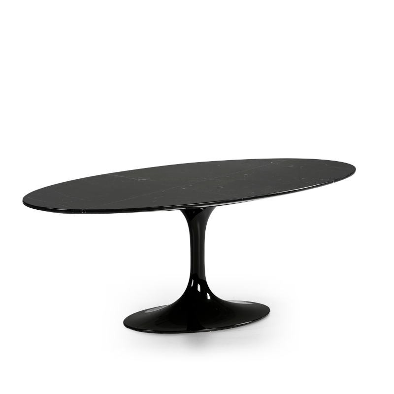 Coffee Table 120X60X42 Marble Black Fiberglass Black - image 52221