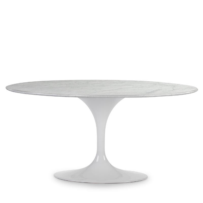 Table à Manger 150x120x73 cm Marbre Blanc Aluminium Blanc - image 52228