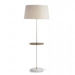 Standard Lamp Without Lampshade 35X30X130 Wood Metal White Golden