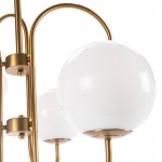 Hanging Lamp 78X78X100 Glass White Metal Golden