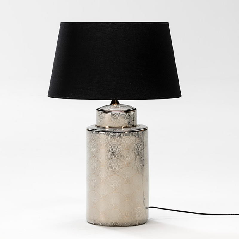 Table Lamp Without Lampshade 23X51 Ceramic White Golden - image 52513