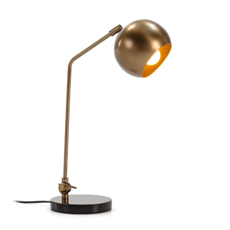 Table Lamp 23X15X46 Granite Metal Golden - image 52557