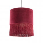 Hanging Lamp With Lampshade 40X40X43 Velvet Red