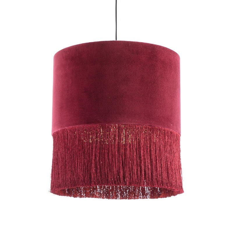 Hanging Lamp With Lampshade 40X40X43 Velvet Red - image 52573