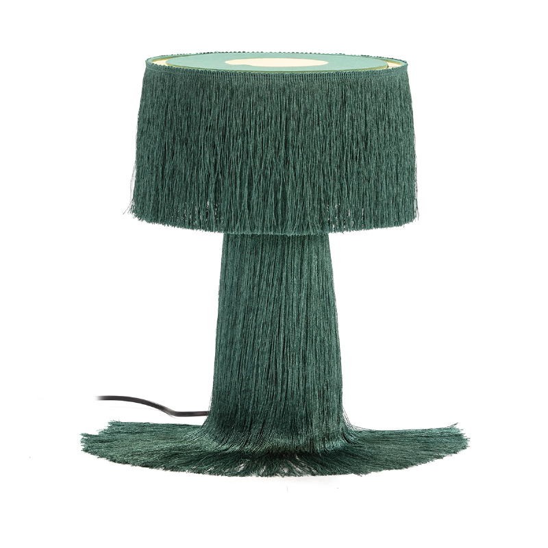 Table Lamp With Lampshade 25X25X38 Fabric Green - image 52577