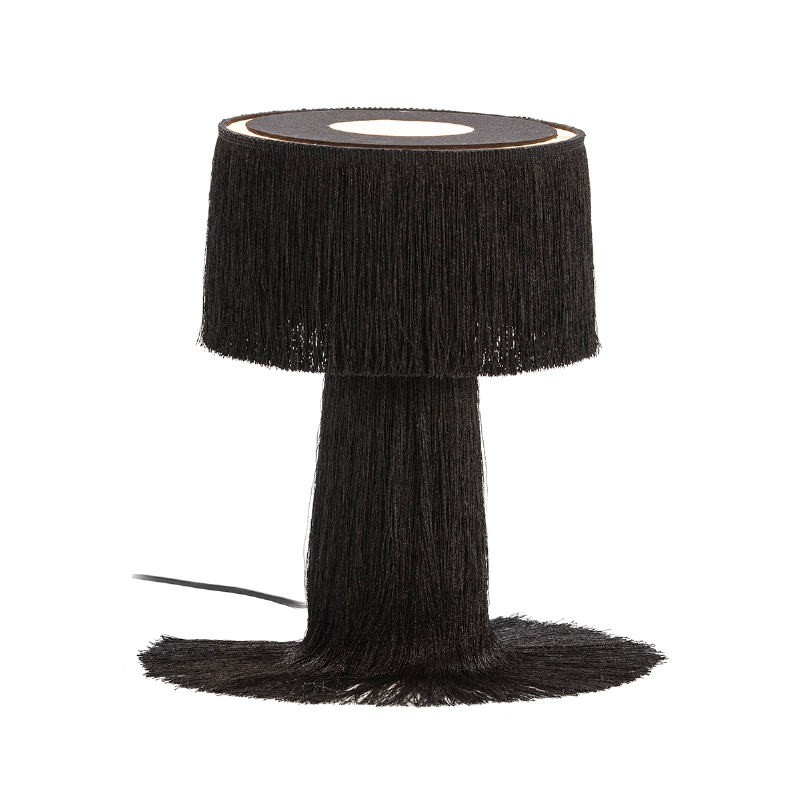 Lampe de Table avec abat-jour 25x25x38 tissu Noir - image 52580