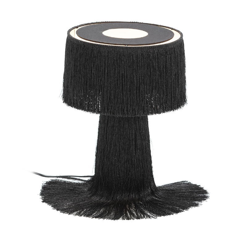 Lampe de Table avec abat-jour 25x25x38 tissu Noir - image 52583