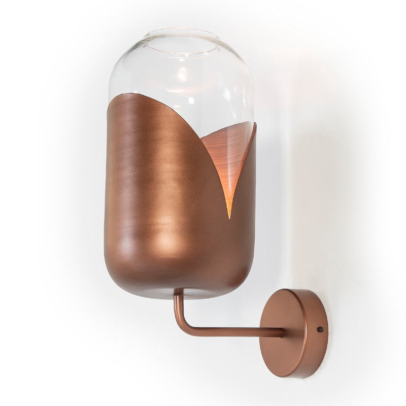 Wall Lamp 19X28X42 Glass Metal Colour Copper - image 52642