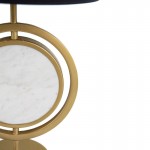 Table Lamp Without Lampshade 24X15X42 Marble White Metal Golden