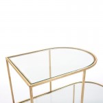 Shelf 106X41X90 Glass Metal Golden