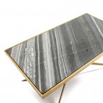 Coffee Table 106X60X47 Marble Metal Golden