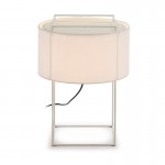 Table Lamp With Lampshade 36X36X48 Metal White