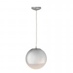 Hanging Lamp 25X25X25 Glass Metal Silver