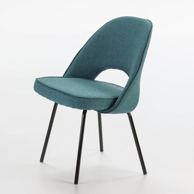 Chair 54X58X80 Metal Black Fabric Blue - image 53105