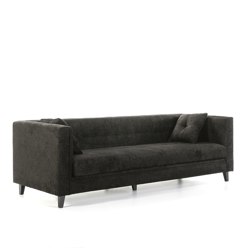 Sofa 4-Seater  240X95X70 Black Fabric - image 53275