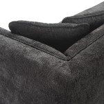 Sofa 4-Seater  240X95X70 Black Fabric