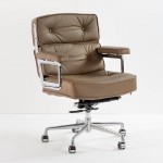 Office Chair 64X60X93 99  Metal Leather Mole