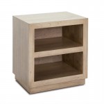 Bedside Table 50X40X55 Wood White Veiled