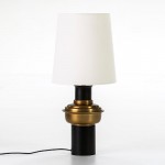 Table Lamp Without Lampshade 20X41 Metal Black Golden