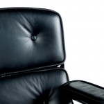 Office Adjustable Chair 64 X 60 X 93 99 Cm Leather Metal Black