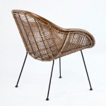 Chair 53X71X81 Metal Wicker Brown