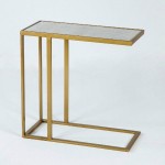 Auxiliary Table 62X28X61 Metal Gold Mirror Aged