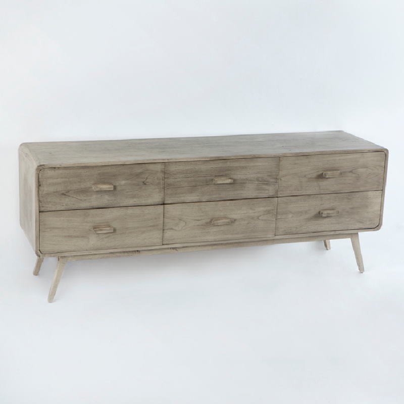 Sideboard 200X50X75 Wood Grey Veiled - image 53783