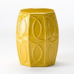Stool 38X45 Ceramic Yellow