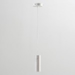 Lampe suspendue sans abat-jour 6x16 Marbre Blanc