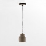 Hanging Lamp With Lampshade 12X14 Cement Grey