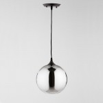 Hanging Lamp With Lampshade 24X28 Glass Grey With Bulb