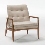 Armchair 82X73X83 Wood Brown Fabric Beige