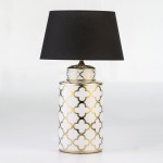 Table Lamp Without Lampshade 23X23X51 Ceramic White Golden