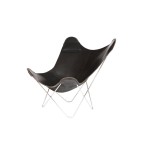 Têtière amovible pour fauteuil en cuir italien BUTTERFLY (noir)