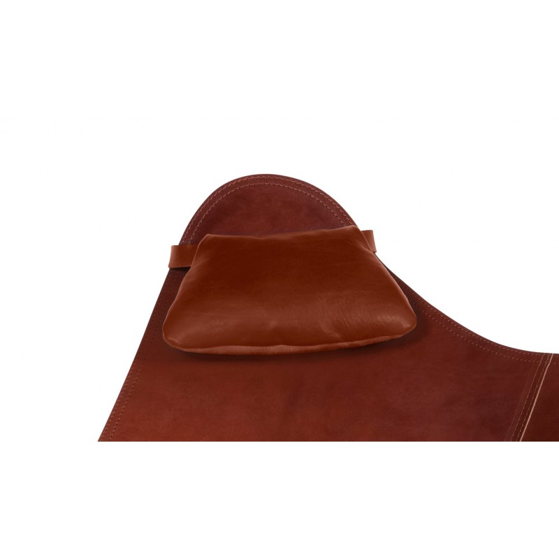 Poggiacapo rimovibile per poltrona in pelle italiana BUTTERFLY (marrone rovere) - image 54011
