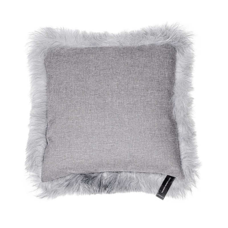 Cuscino in pelle di pecora, peli corti islandesi (bianco, grigio) - image 54272