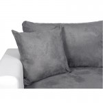 Sofa bed 6 places fabric PU microfiber Niche on the right KATIA Grey, white