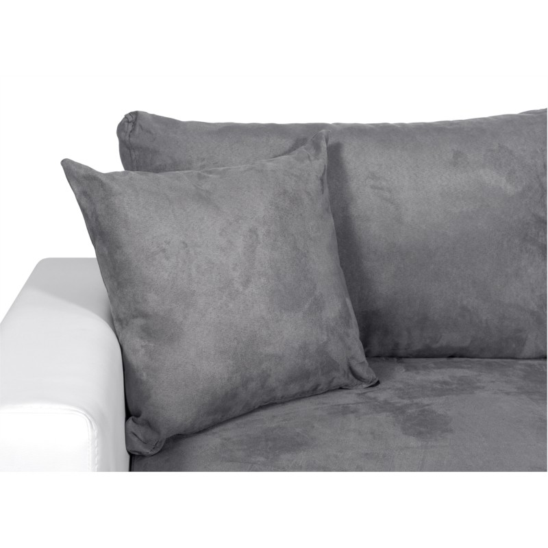 Sofa bed 6 places fabric PU microfiber Niche on the right KATIA Grey, white - image 54431