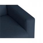 Sofá cama 3 plazas tela Colchón 140 cm NOELISE Azul oscuro