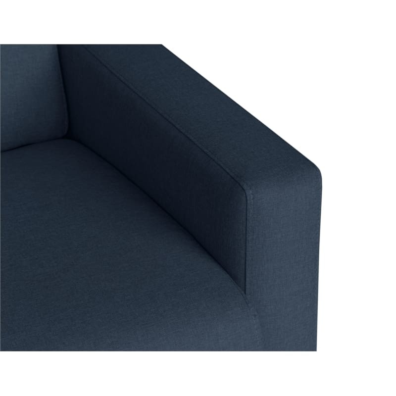 Sofá cama 3 plazas tela Colchón 140 cm NOELISE Azul oscuro - image 54530