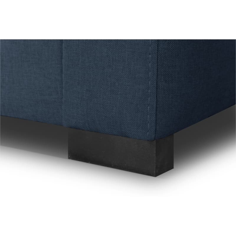 Sofa bed 3 places fabric Mattress 140 cm NOELISE Dark blue - image 54531
