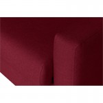 Sofa bed 3 places fabric Mattress 140 cm NOELISE Bordeaux